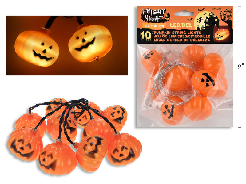 Battery Operated Pumpkin String Lights 10 Pack