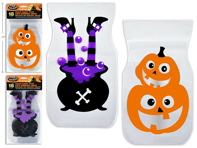 Halloween Die Cut Cello Candy Bags 20 Pack