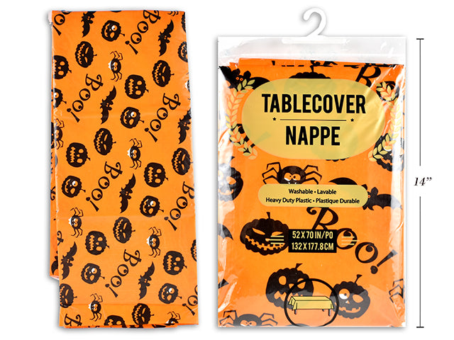 Halloween Flannel Back Tablecloth