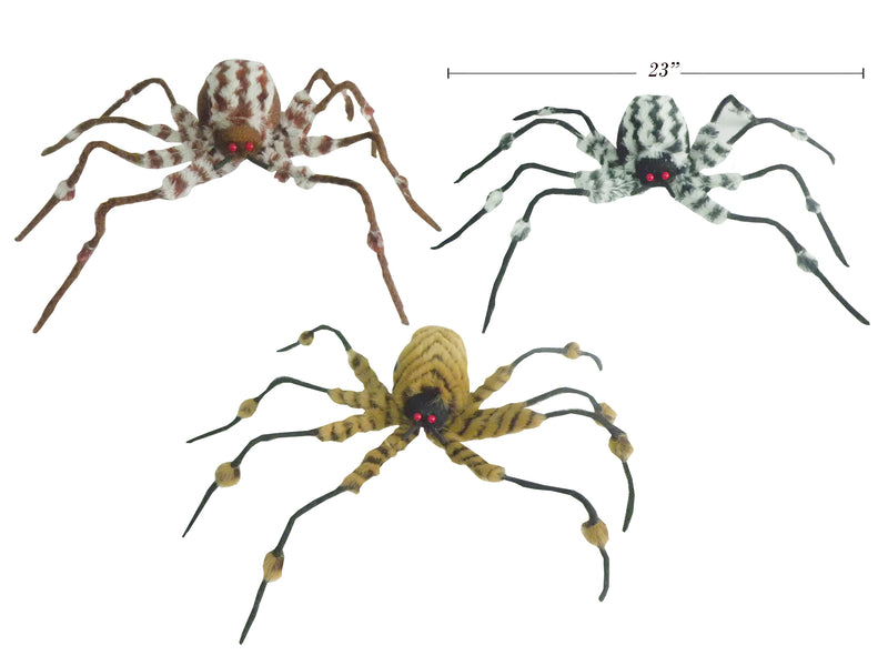 2 Tone Velvet Spider With Bendable Legs
