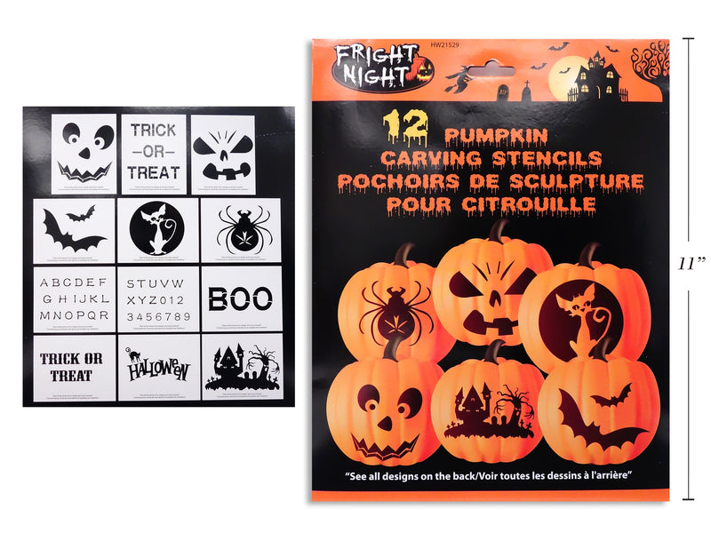 Pumpkin Carving Stencils 12 Pack