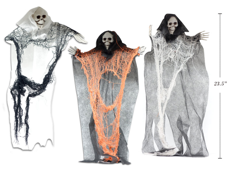 Creepy Cloth Hanging Skeleton With Shroud