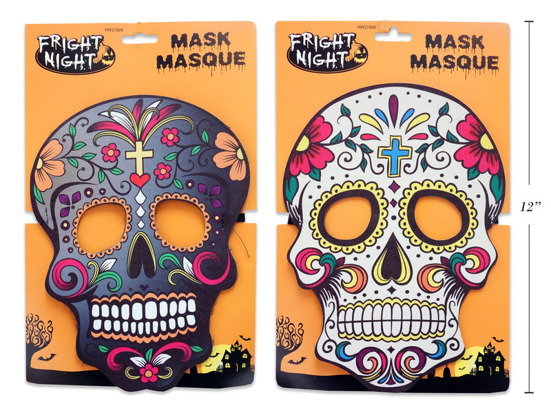 Printed Pleather Day Of The Dead Mask