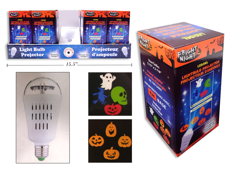 Halloween 4 LED Indoor Light Bulb Projector Color Box