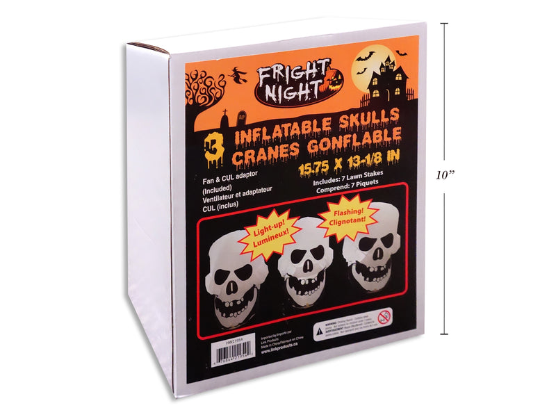 Light Up LED Inflatable Flashing Skulls