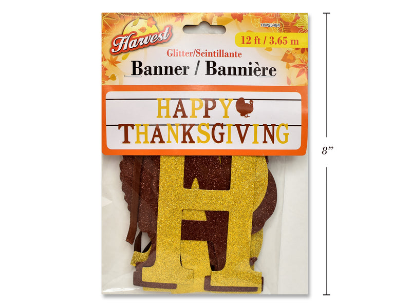 Happy Thanksgiving Glitter Banner