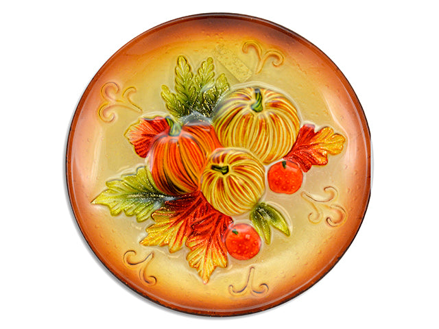 Harvest Round Stained Glass Plate