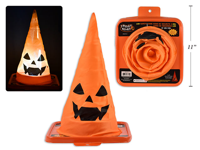 Light Up Jack O Lantern Pilon Safety Cone