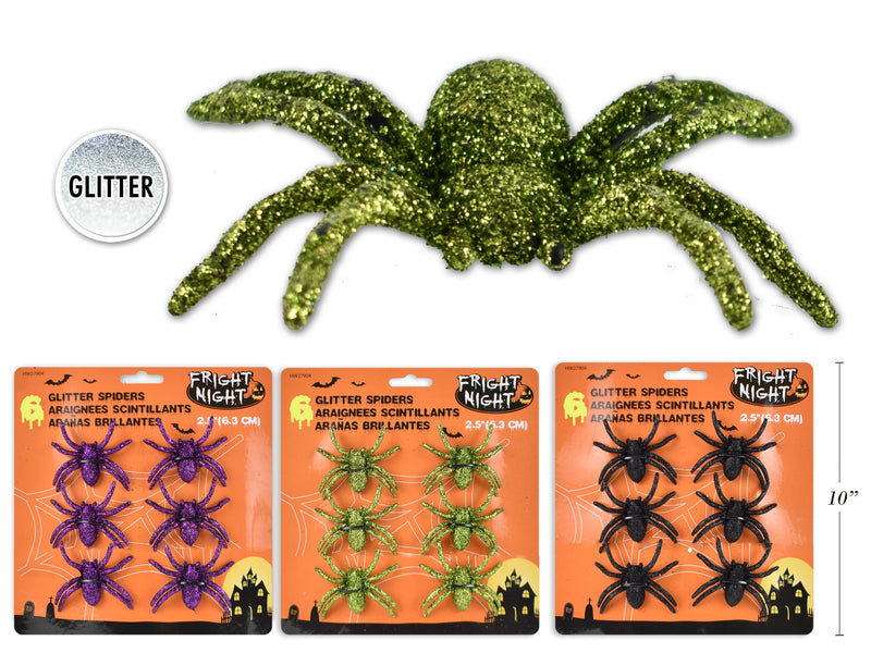 Glitter Spiders 6 Pack