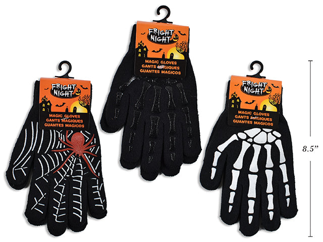 Halloween Printed Magic Gloves 1 Size