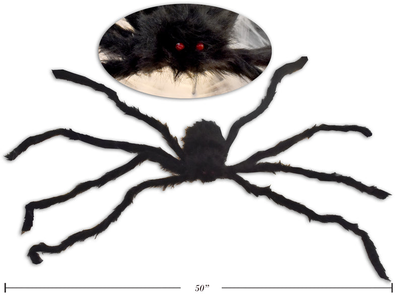 Black Furry Spider With Bendable Legs