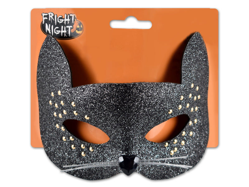 Halloween Shimmering Glitter Masquerade Cat Mask