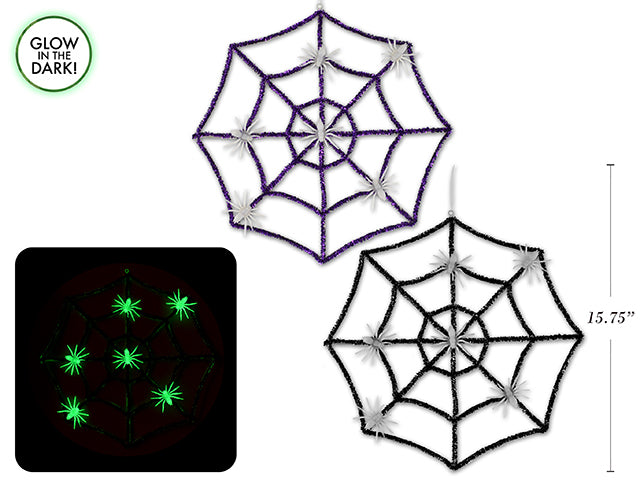 Halloween Tinsel Spider Web