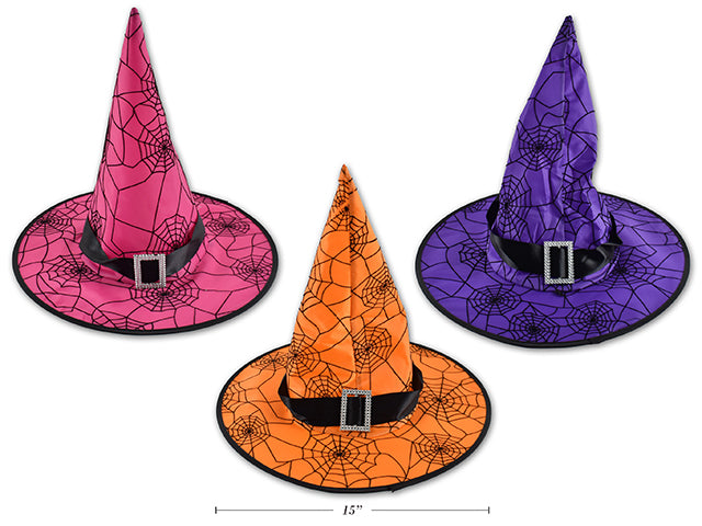 Spider Web Witch Hat With Buckle