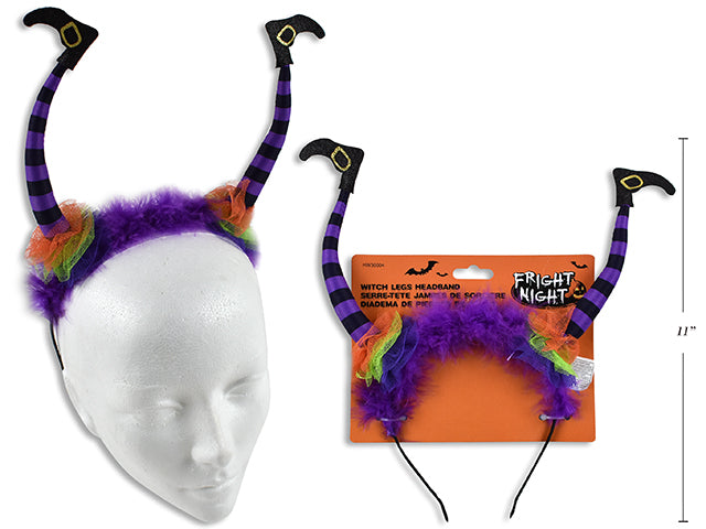 Halloween Witch Legs Headband With Fur