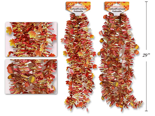 Harvest Die Cut Printed Tinsel Garland