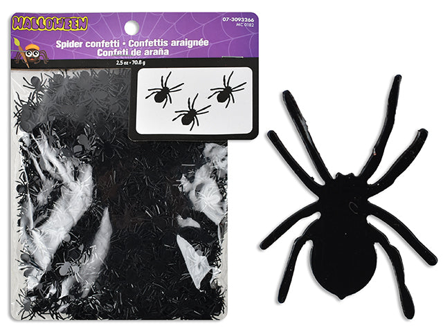 Halloween Black Spider Confetti