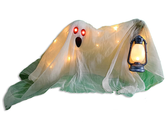 Halloween LED Light Up Ghost Holding Lantern