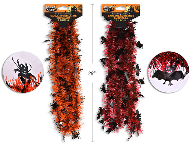 Halloween 2 Tone Tinsel Garland