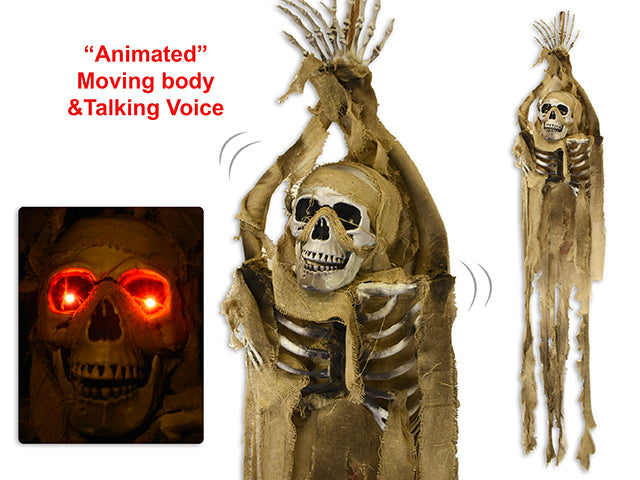 Halloween LED Shaking Animated Hanging Skeleton