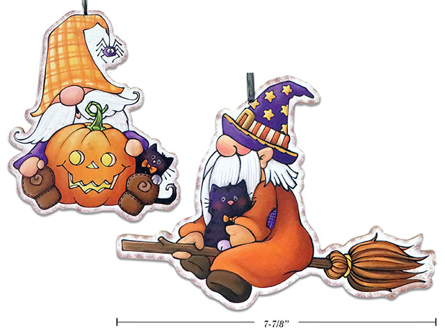 Halloween Hanging Gnome Plaque