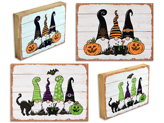 Halloween Rectangular Gnome Plaque