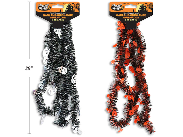 Halloween 2 Tone Die Cut Tinsel Garland