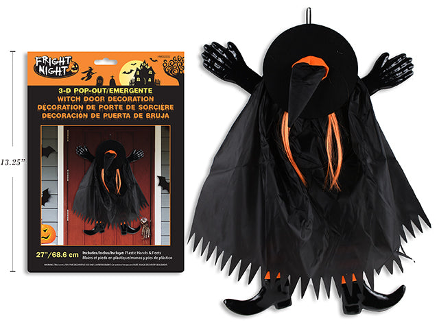 Halloween 3D Pop Out Crashed Witch Door Decoration