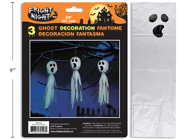 Halloween Plastic Hanging Ghost Tree Decoration