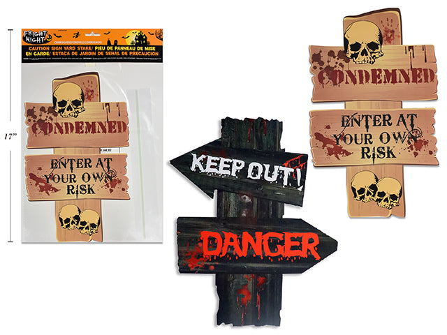 Halloween Caution Sign Corrugated Yard Sign