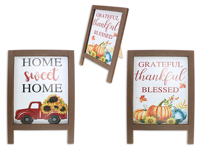 Harvest Framed Tabletop Plaque With Stand