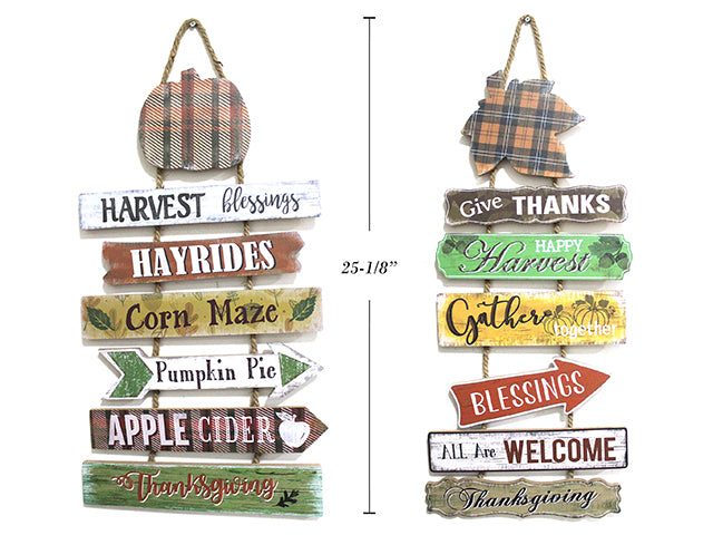 Harvest 7 Section Hanging Plaque