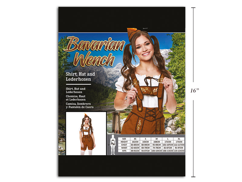 Bavarian Girl Ladies Costume Small