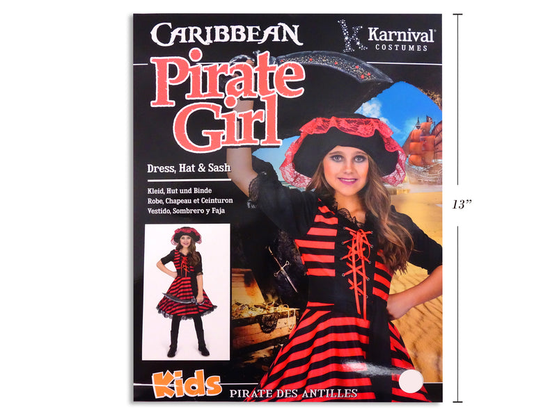 Caribbean Pirate Girl Costume Large