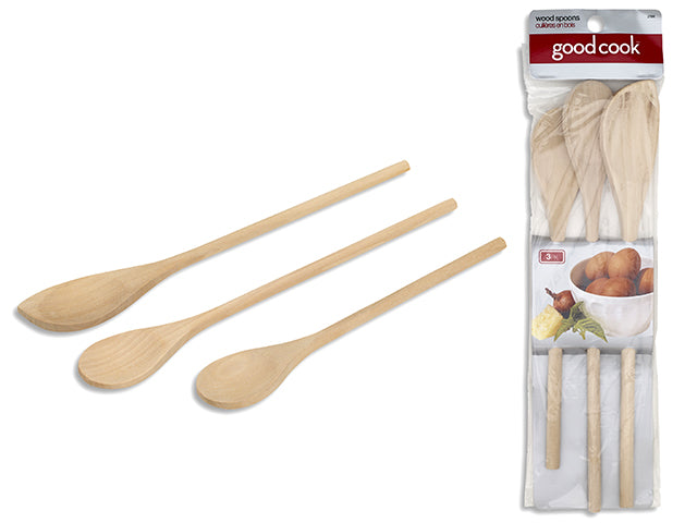 White Wooden Spoon Set 3 Pack