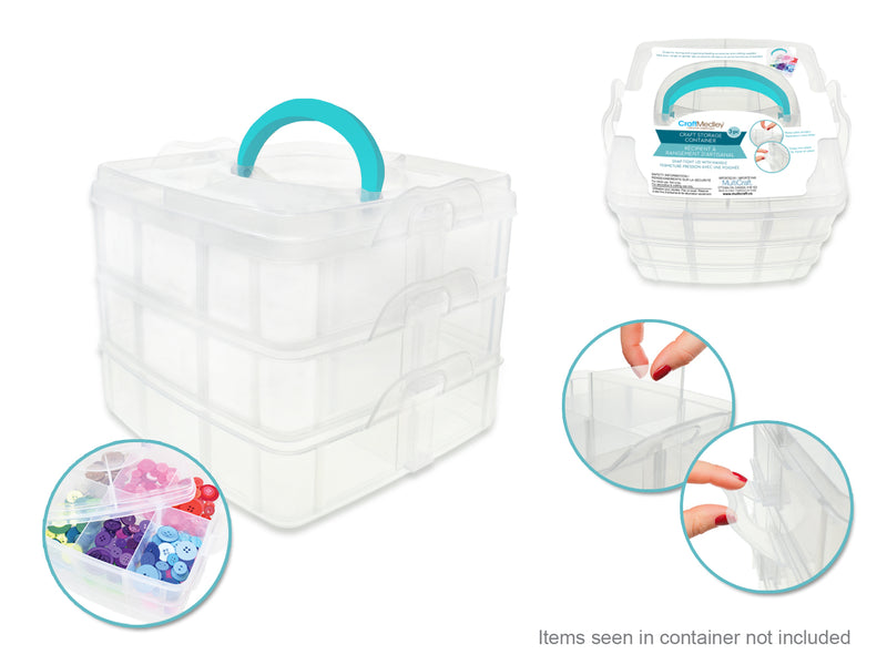 Craft Storage Organizer Box With Handle