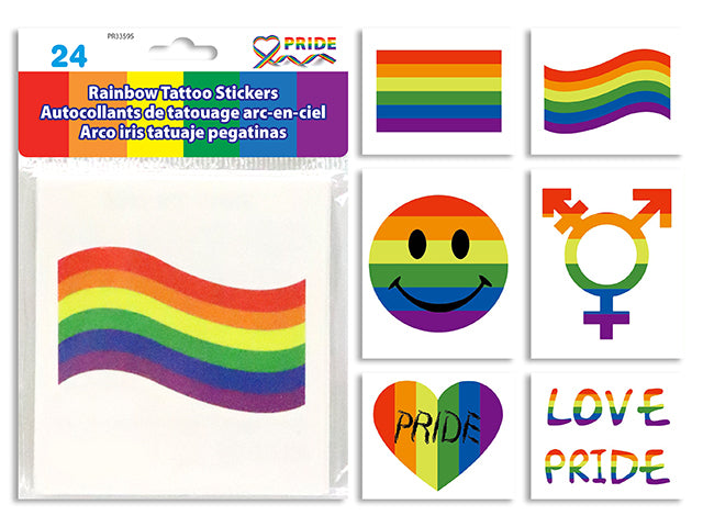 Pride Rainbow Tattoo Stickers