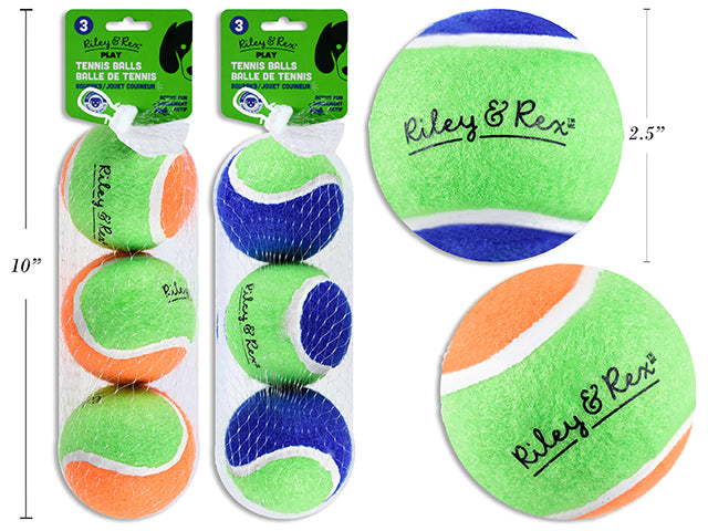 3pk 63mm DOG Toy Squeaky Tennis Balls.