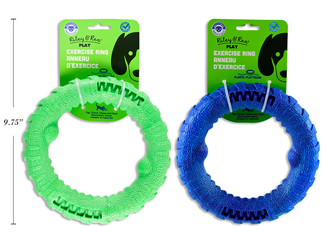 6.75in(D) Easy Grip Rubber Ring. 2 Asst.Colours:Green / Blue. h/c.