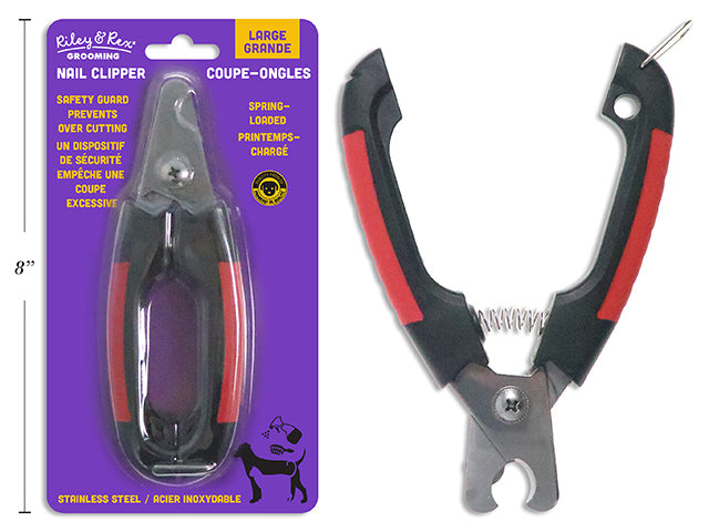 6.25In S/S Pet Nail Clipper - Large. Non-Slip Handle. B/C.