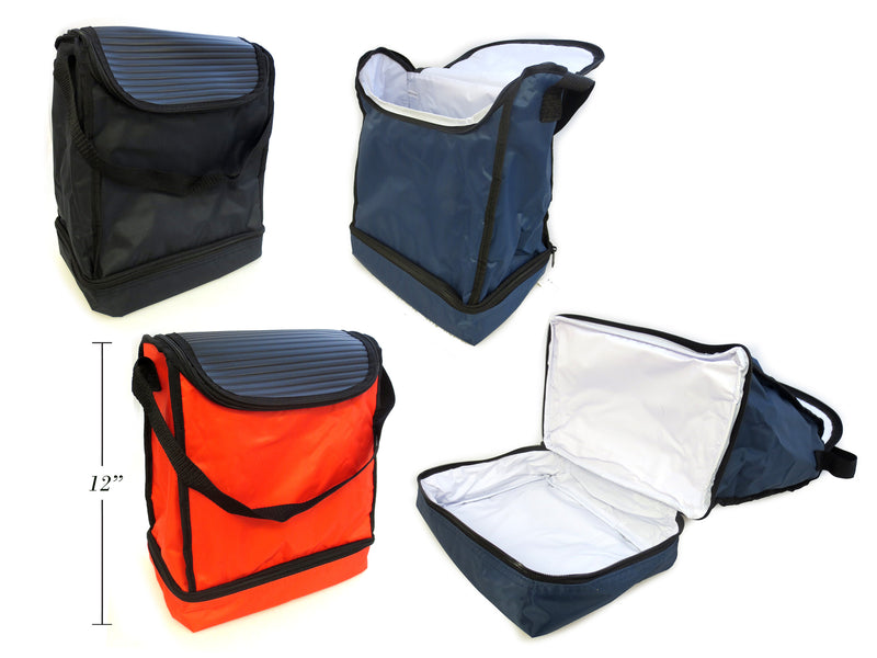 Lunch Bag With Carry Strap And 2 Zippers