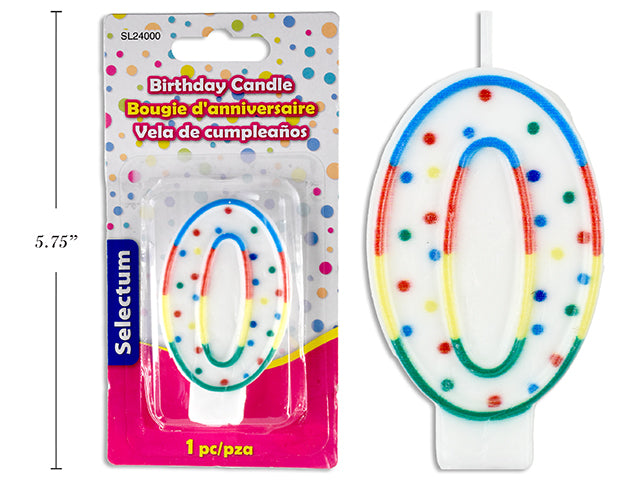 Numbered Birthday Candle