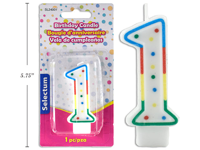 Numbered Birthday Candle