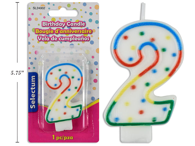 Numbered Birthday Candle