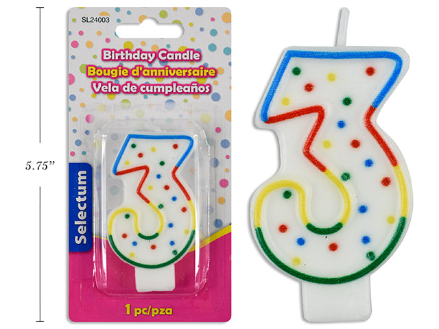 Numbered Birthday Candle