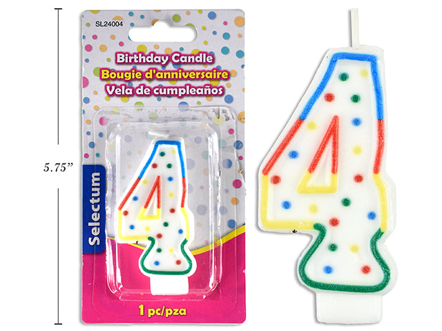 Numbered Birthday Candle