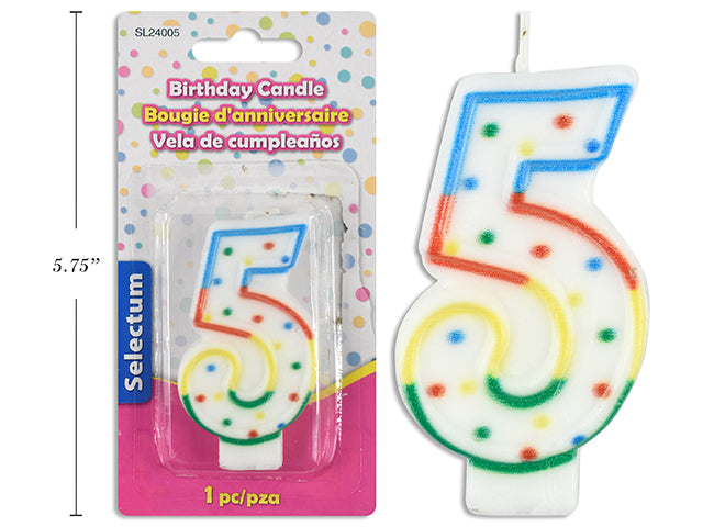 Numbered Birthday Candle