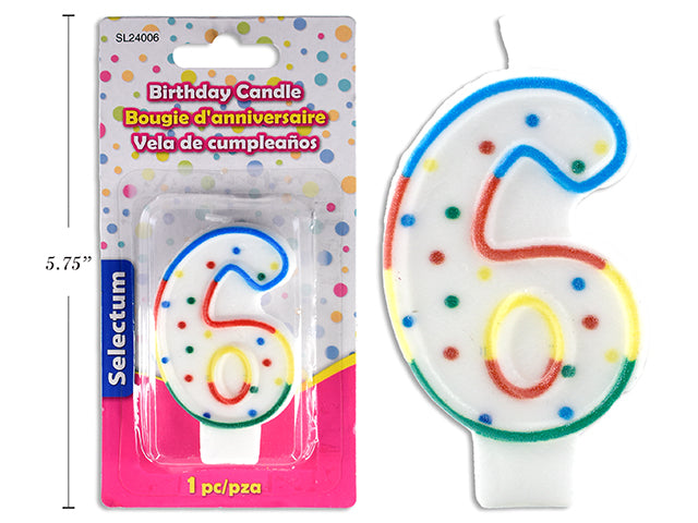 Numbered Birthday Candle