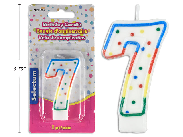 Numbered Birthday Candle