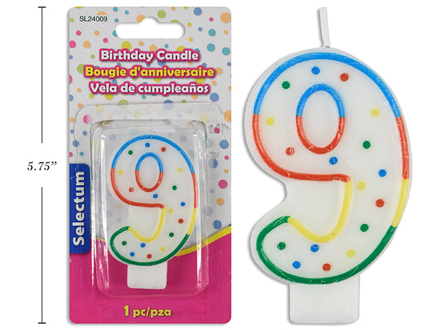 Numbered Birthday Candle